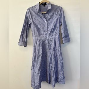 JCrew chambray cinched waist button up dress